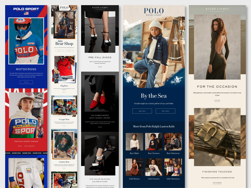 Polo Sport and Ralph Lauren Brand Collage